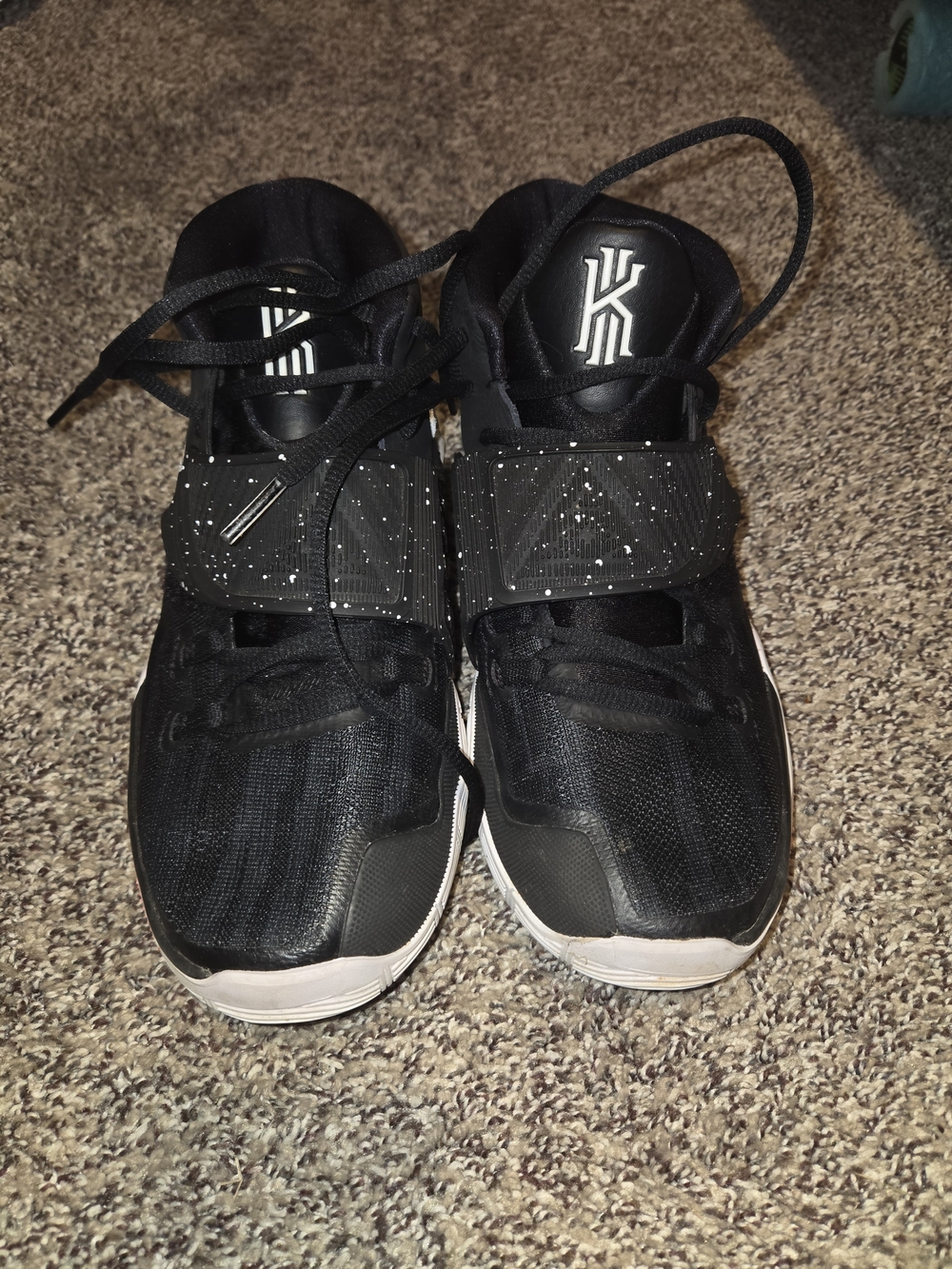 Nike Kyrie Black Basketball Shoes with White Accents